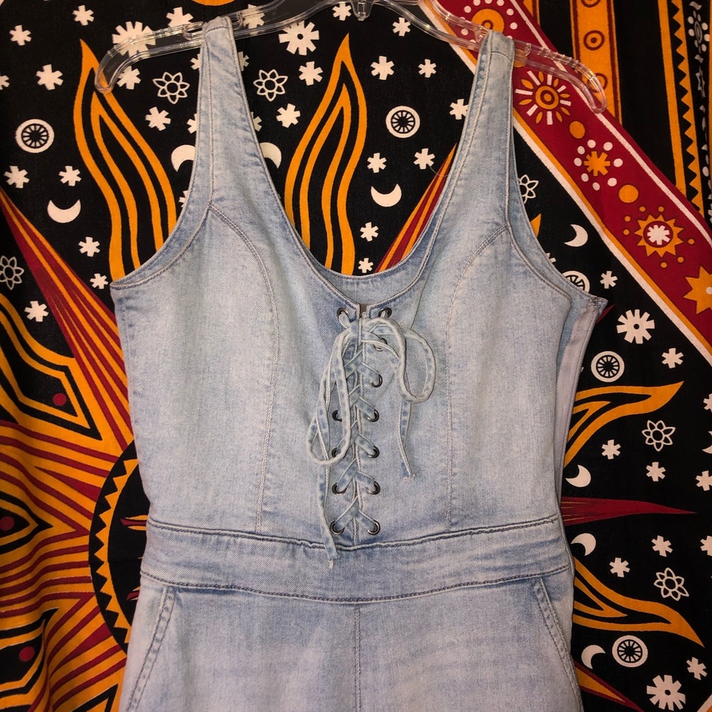 DL1961 Denim Pants Length, Sleeveless Jumpsuit